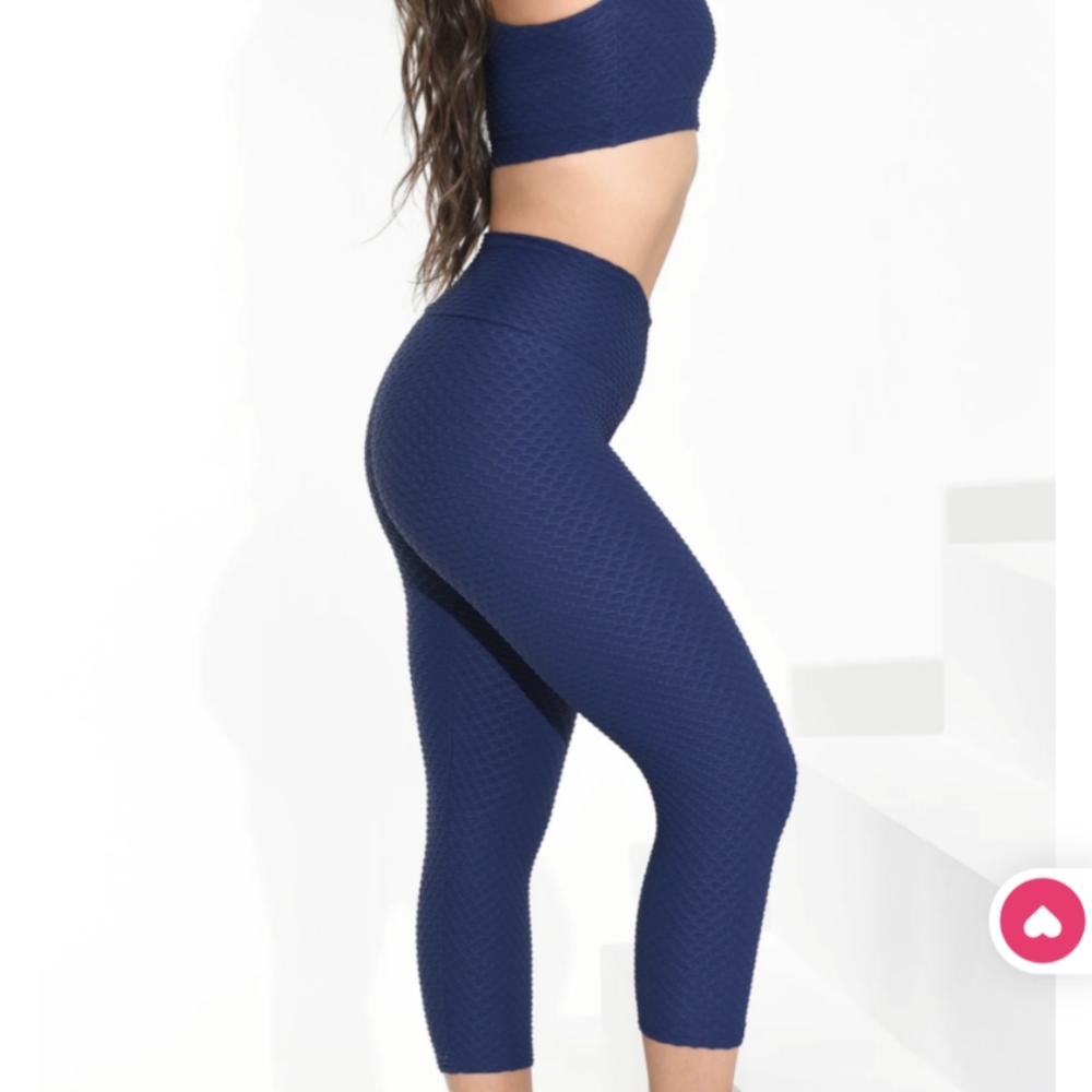 Navy Booty By Brabants Croco Crop